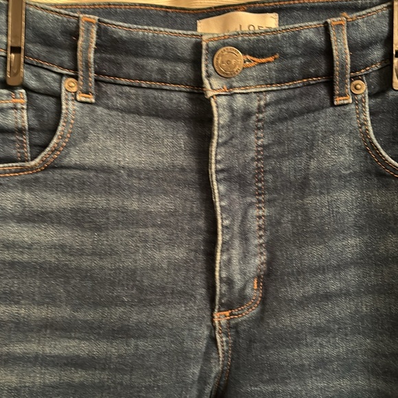 Loft Curvy Skinny Ruched Hem Jeans Sz. 14 - Picture 3 of 4
